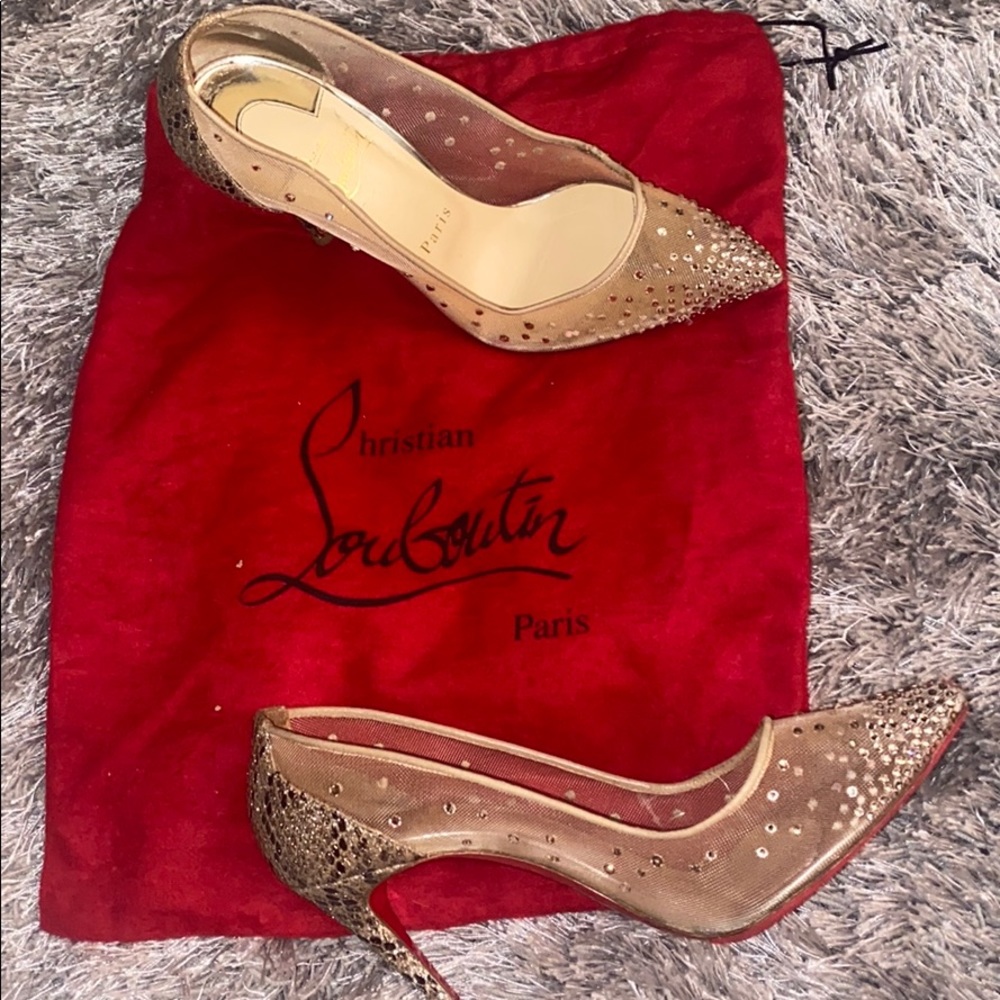 🧚🏻‍♀️ fairytale 🧚🏻‍♀️ louboutin Strass sz38